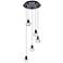 Eren 11 3/4" Wide Black 5-Light Mini Pendant