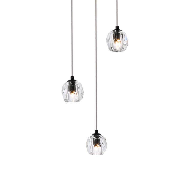 Image 5 Eren 11 3/4" Wide Black Multi-Light Mini Pendant more views