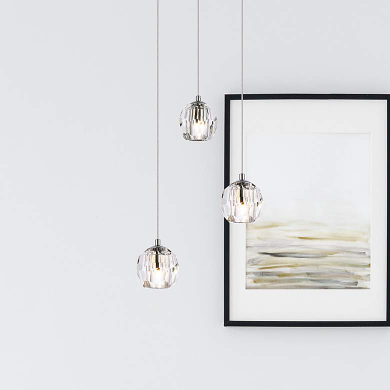 Image 1 Eren 11 3/4" Wide Chrome Multi-Light Pendant