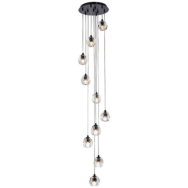 Image 3 Eren 11" Wide Black Multi-Light Pendant