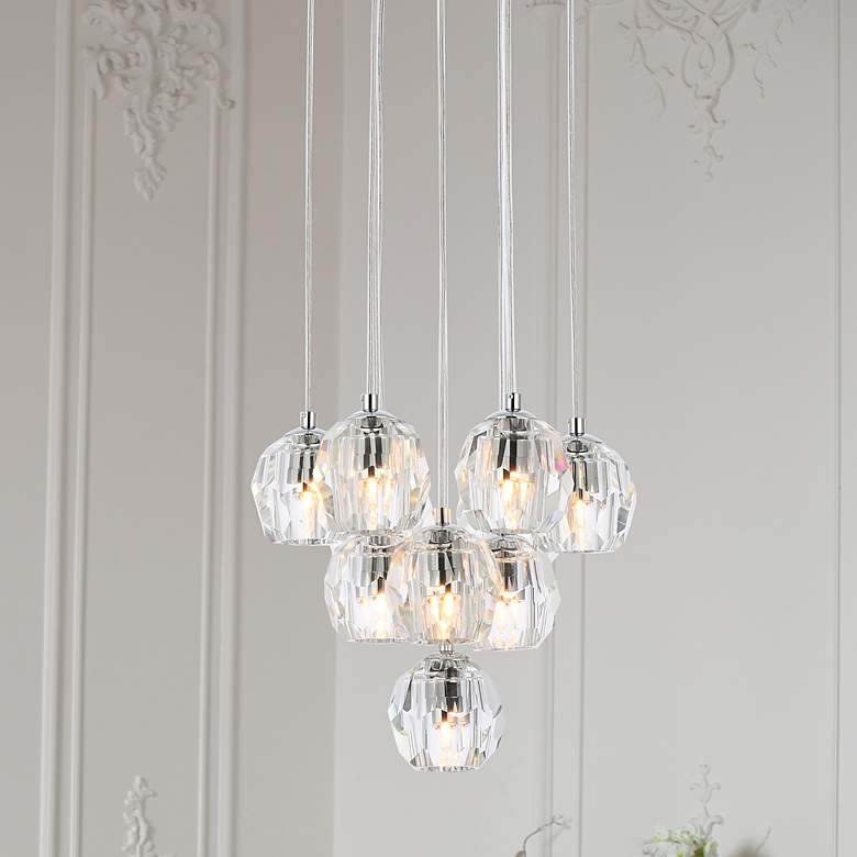 Image 2 Eren 11" Wide Chrome 10-Light Mini Pendant