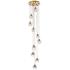 Eren 11" Wide Gold Steel Crystal 10-Light Mini Pendant
