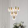 2_Eren 11" Wide Gold Steel Crystal 10-Light Mini Pendant