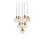 5_Eren 11" Wide Gold Steel Crystal 10-Light Mini Pendant more views