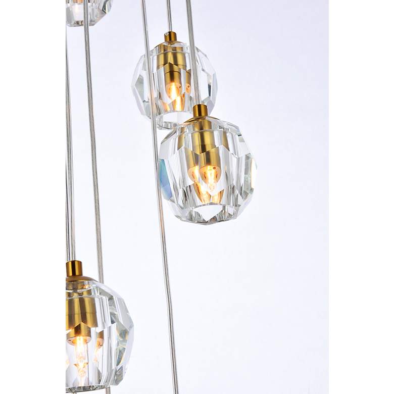 Image 6 Eren 11" Wide Gold Steel Crystal 10-Light Mini Pendant more views