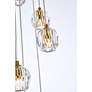 6_Eren 11" Wide Gold Steel Crystal 10-Light Mini Pendant more views