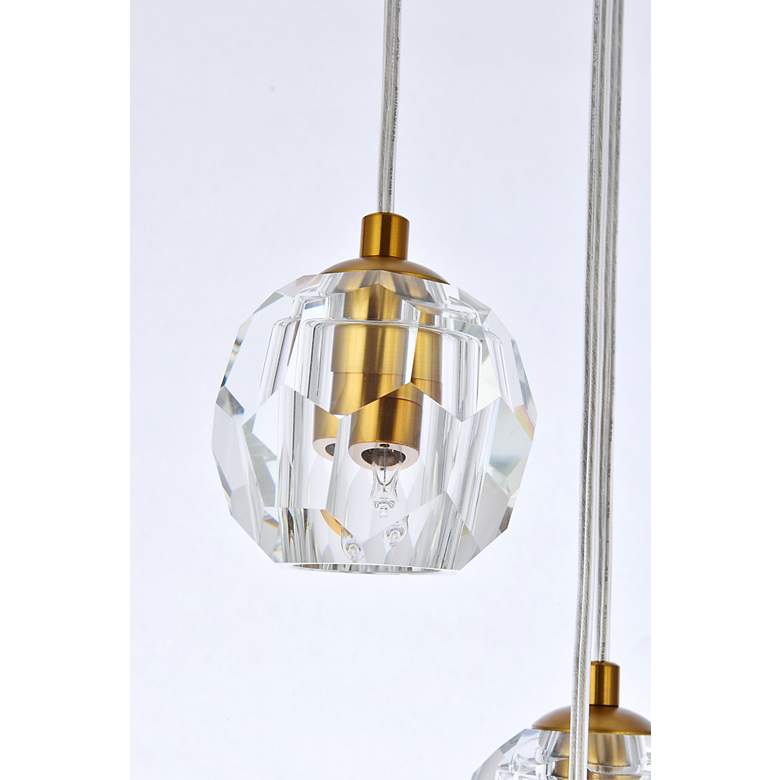 Image 7 Eren 11" Wide Gold Steel Crystal 10-Light Mini Pendant more views