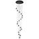 Eren 19 3/4" Wide Black Multi-Light Pendant w/ Clear Crystal