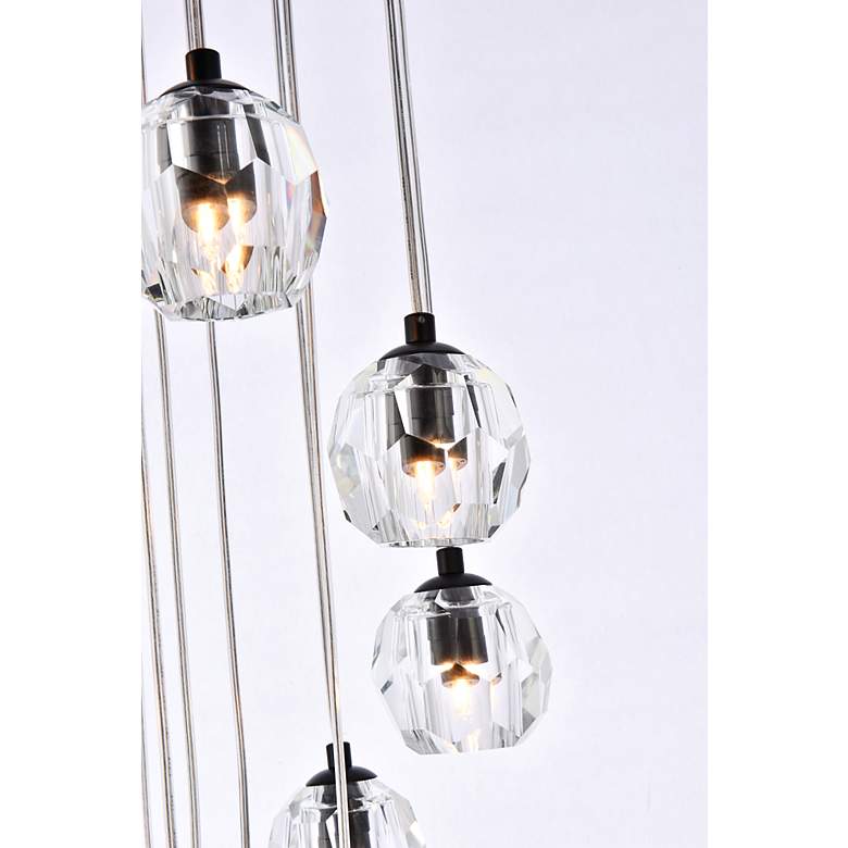 Image 6 Eren 19 3/4" Wide Black Multi-Light Pendant w/ Clear Crystal more views
