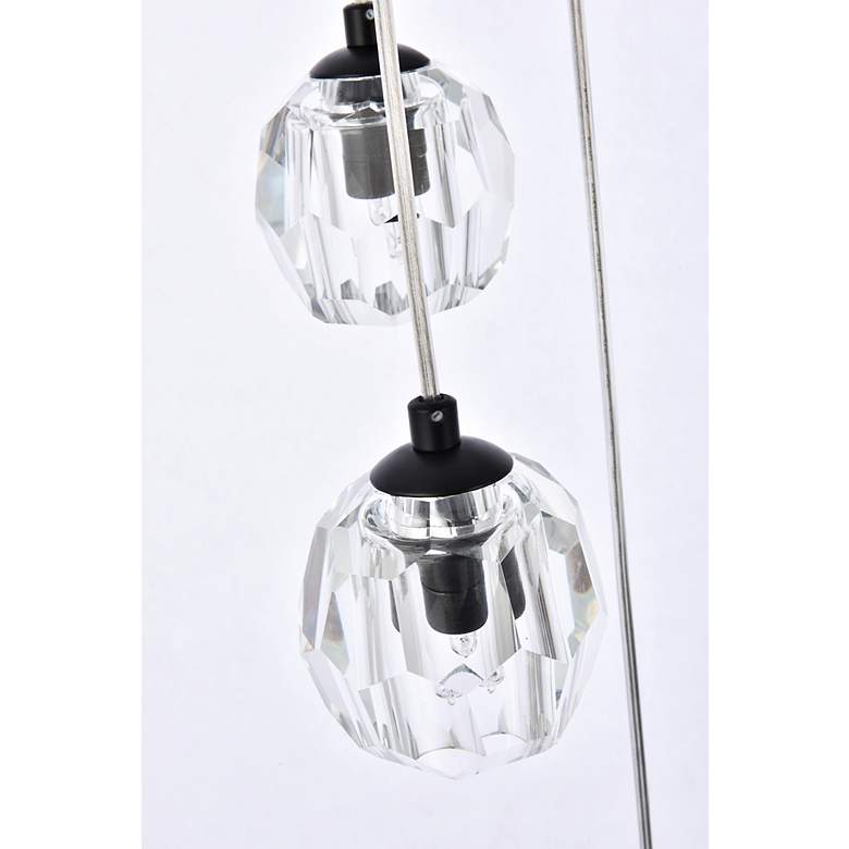 Image 7 Eren 19 3/4" Wide Black Multi-Light Pendant w/ Clear Crystal more views
