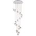 Eren 19 3/4" Wide Chrome  Steel Crystal 18-Light Pendant