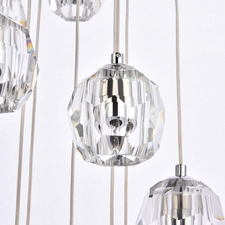 Image 5 Eren 19 3/4" Wide Chrome Steel Crystal 18-Light Pendant more views