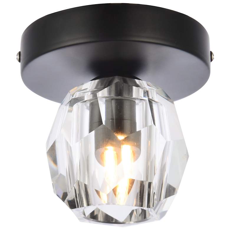 Image 2 Eren 4 3/4" Wide Black Globe Ceiling Light