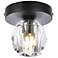 Eren 4 3/4" Wide Black Globe Ceiling Light