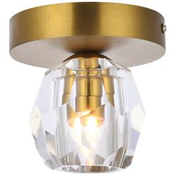 Eren 4 3/4" Wide Gold and Clear Crystal Ceiling Light