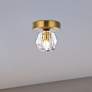 1_Eren 4 3/4" Wide Gold and Clear Crystal Ceiling Light