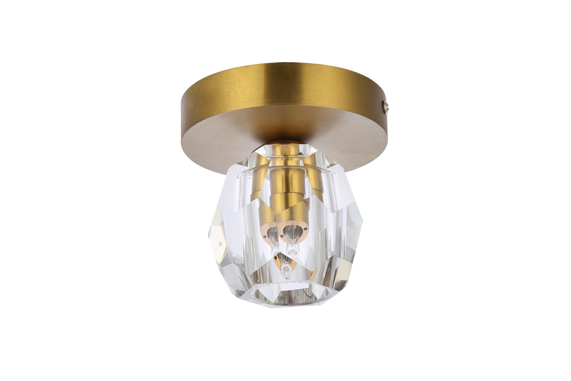 Image 4 Eren 4 3/4" Wide Gold and Clear Crystal Ceiling Light more views