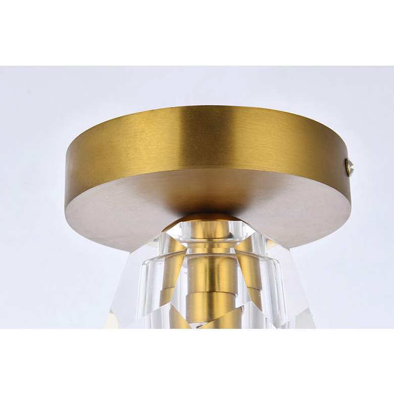 Image 6 Eren 4 3/4" Wide Gold and Clear Crystal Ceiling Light more views