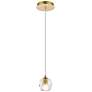 2_Eren 5 1/2" Wide Gold and Clear Crystal Globe Mini Pendant