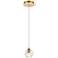 Eren 5 1/2" Wide Gold and Clear Crystal Globe Mini Pendant