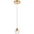 Eren 5 1/2" Wide Gold and Clear Crystal Globe Mini Pendant