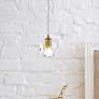 1_Eren 5 1/2" Wide Gold and Clear Crystal Globe Mini Pendant