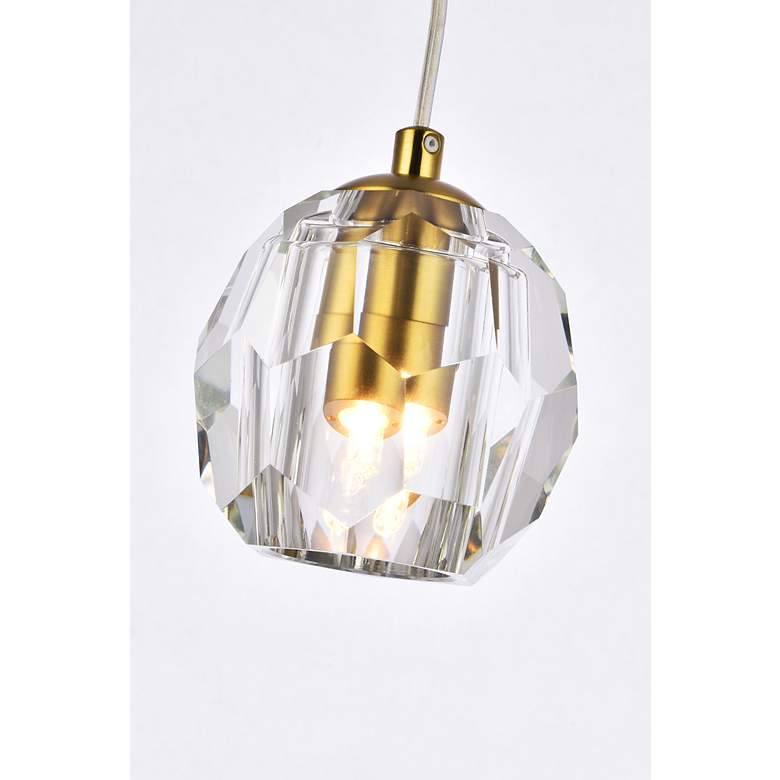 Image 5 Eren 5 1/2" Wide Gold and Clear Crystal Globe Mini Pendant more views