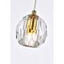 5_Eren 5 1/2" Wide Gold and Clear Crystal Globe Mini Pendant more views