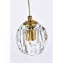 6_Eren 5 1/2" Wide Gold and Clear Crystal Globe Mini Pendant more views