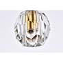 7_Eren 5 1/2" Wide Gold and Clear Crystal Globe Mini Pendant more views