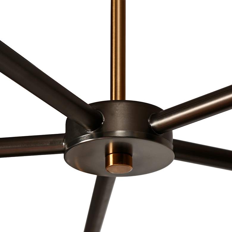 Image 3 Erharting 28 3/4" Wide Black and Brass 5-Light Chandelier more views
