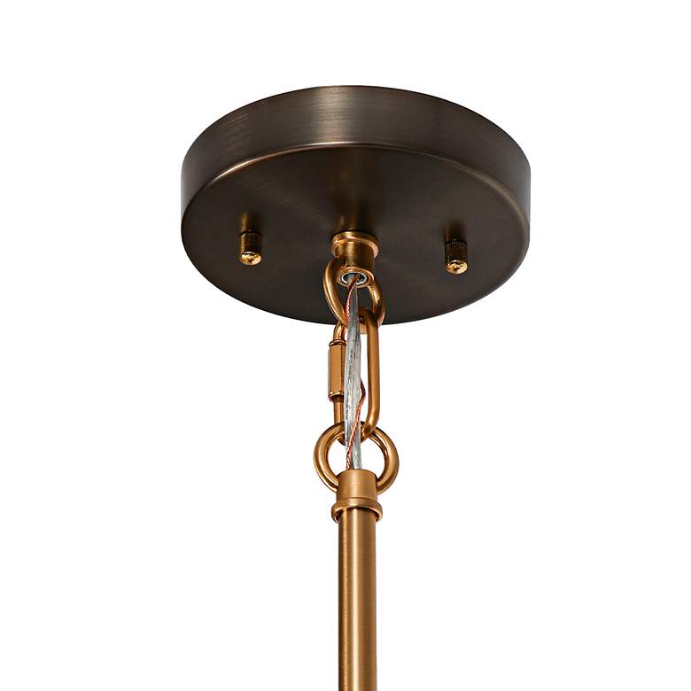 Image 4 Erharting 28 3/4" Wide Black and Brass 5-Light Chandelier more views