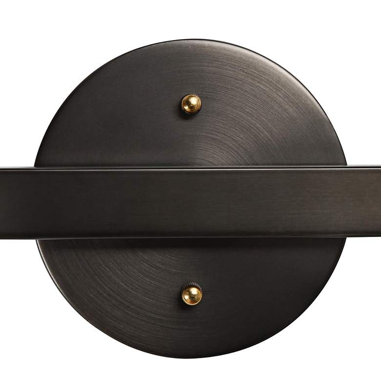 Image 4 Erharting 32"W Brushed Black and Brass 4-Light Bath Light more views