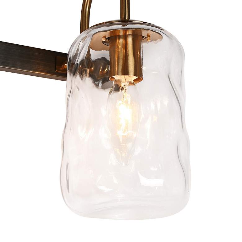 Image 6 Erharting 32"W Brushed Black and Brass 4-Light Bath Light more views