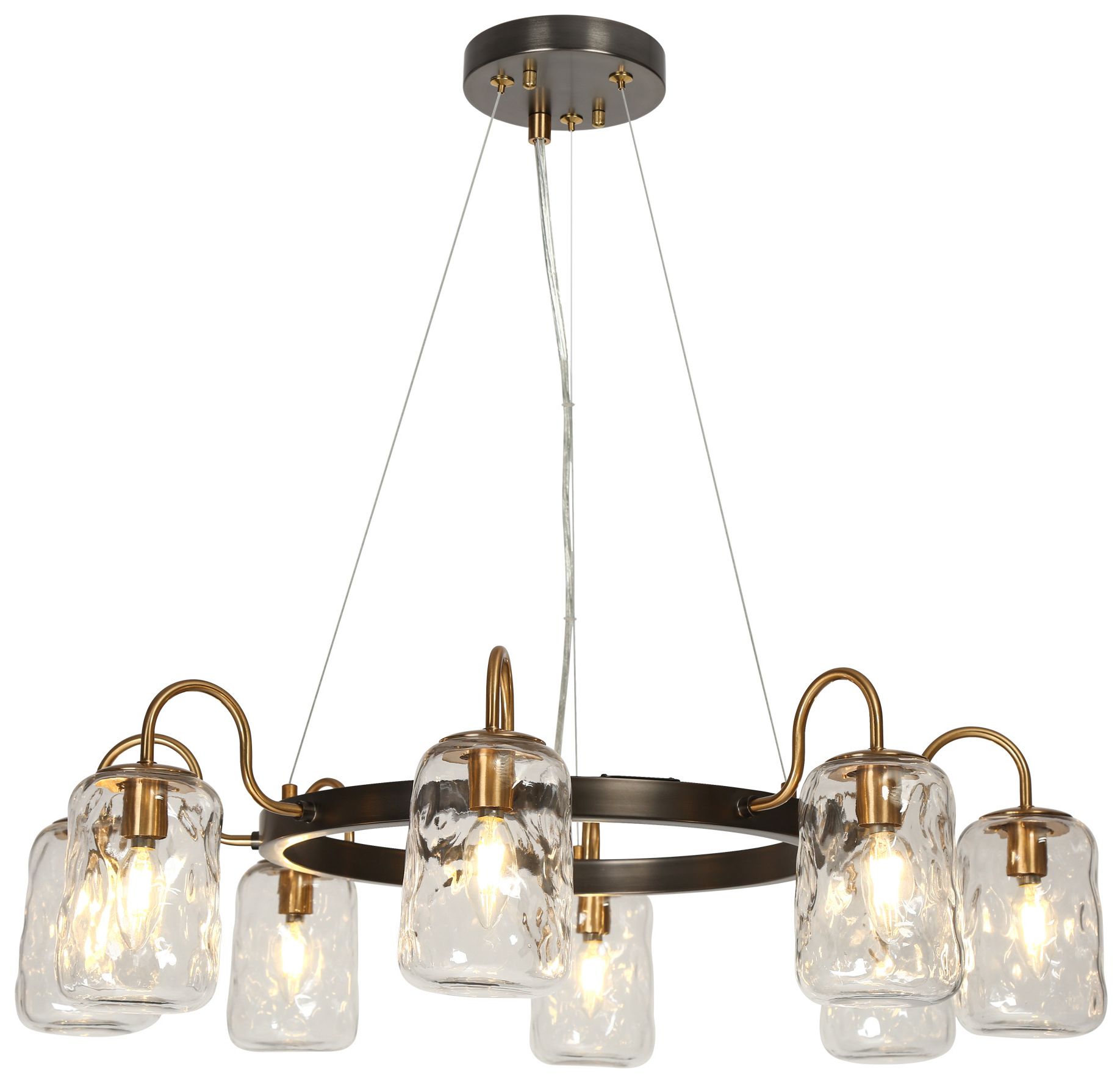 Erharting 8-Light Glass Chandelier - Made to Order