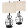 Eric Blown Glass Gourd Table Lamps Set of 2