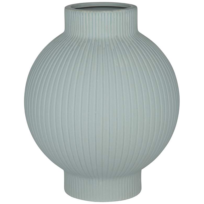 Image 1 Erica 11" High Matte Green Ceramic Decorative Vase
