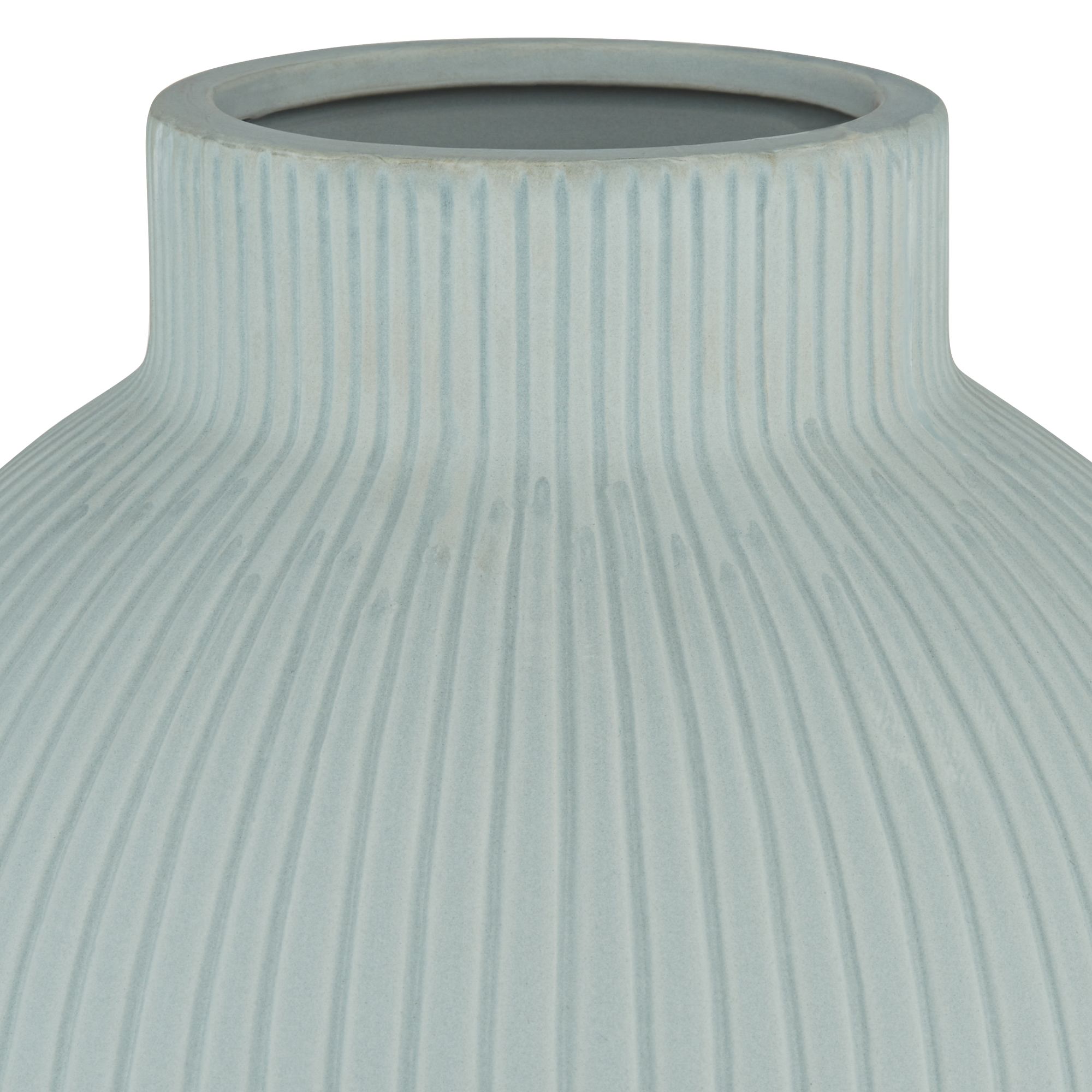 Image 3 Erica 11" High Matte Green Ceramic Decorative Vase more views