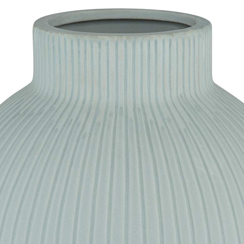 Image 3 Erica 11" High Matte Green Ceramic Decorative Vase more views