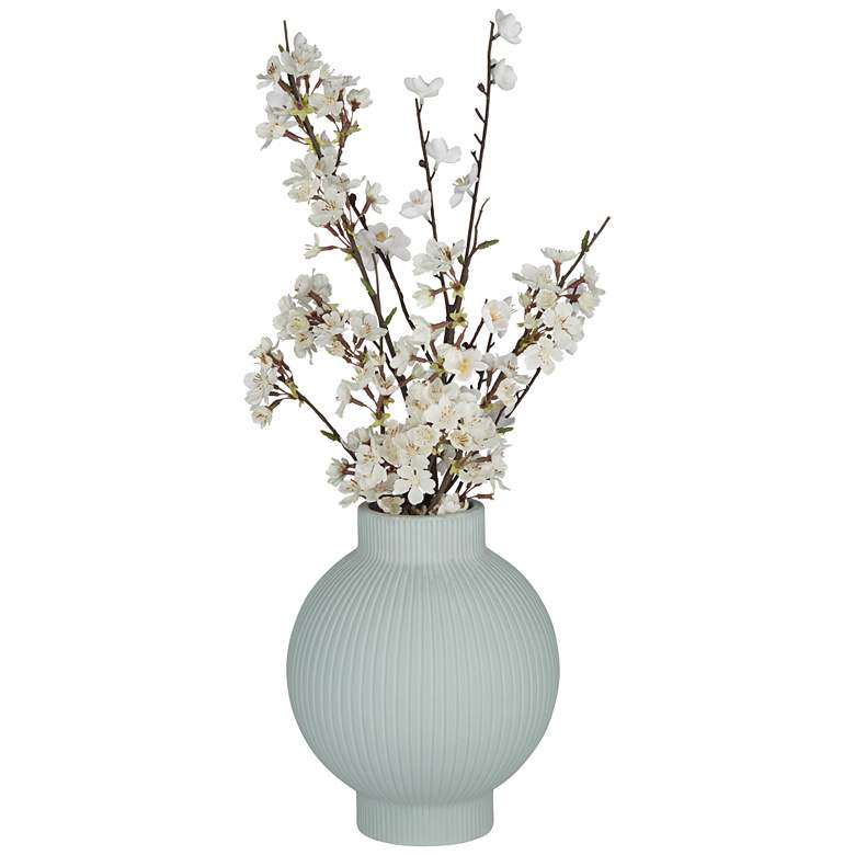 Image 4 Erica 11" High Matte Green Ceramic Decorative Vase more views