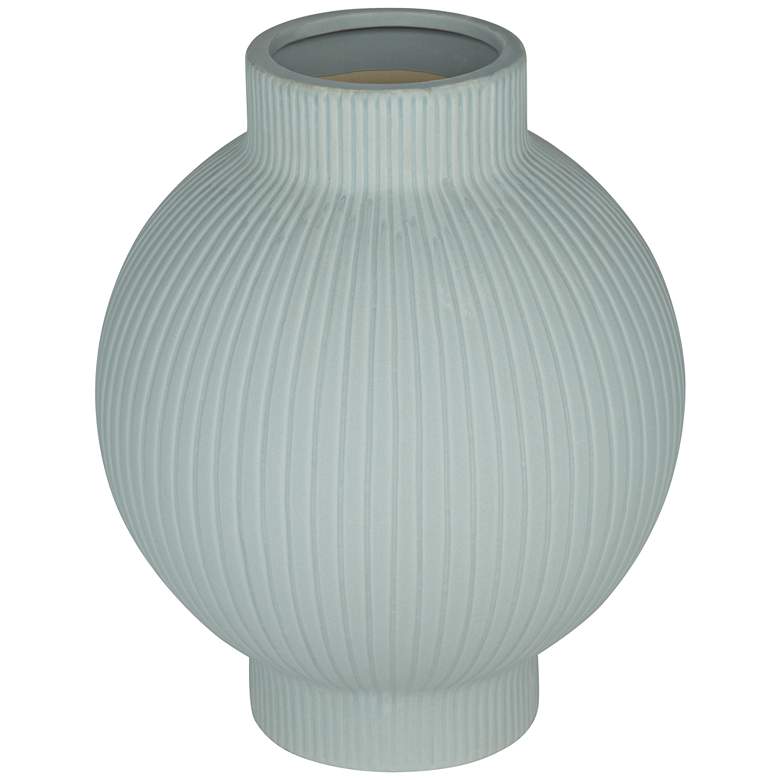 Image 5 Erica 11" High Matte Green Ceramic Decorative Vase more views