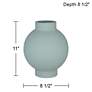 6_Erica 11" High Matte Green Ceramic Decorative Vase more views