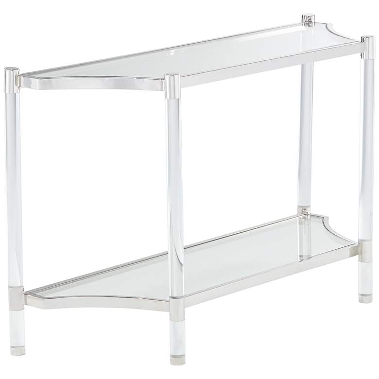 Image 2 Erica 48" Wide Clear Acrylic Console Table