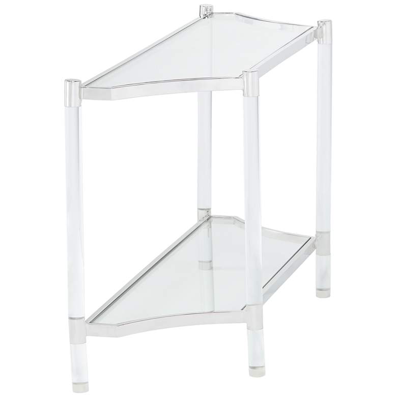 Image 5 Erica 48 inch Wide Clear Acrylic Console Table more views