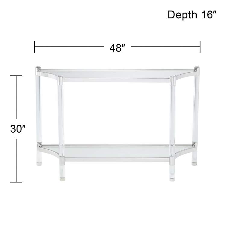 Image 6 Erica 48" Wide Clear Acrylic Console Table more views