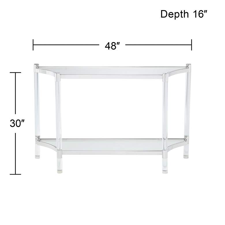 Image 6 Erica 48" Wide Clear Acrylic Console Table more views
