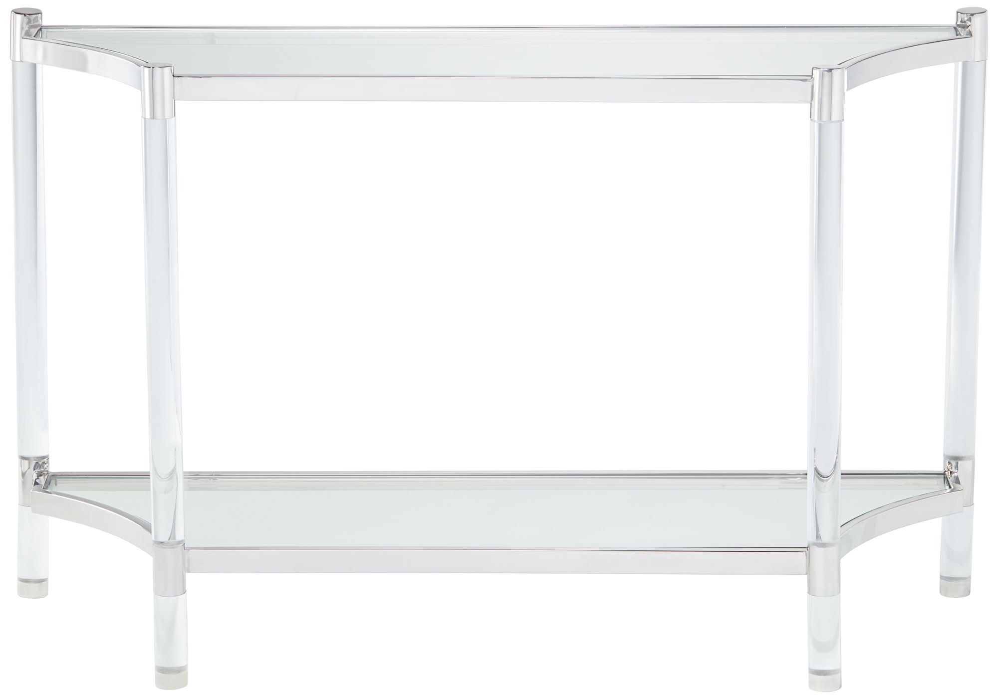 Image 4 Erica 48" Wide Clear Glass and Acrylic Console Table more views