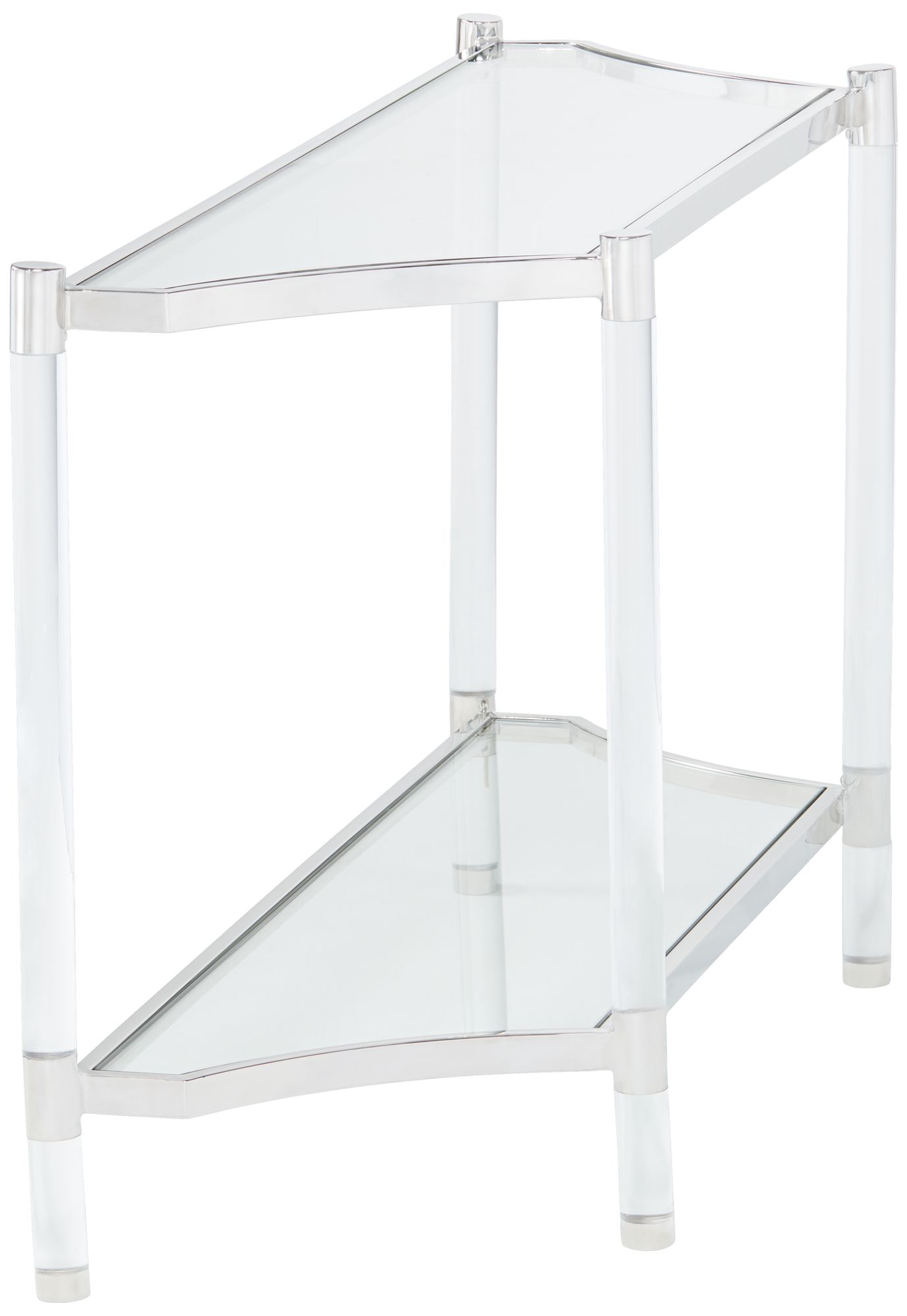 Image 5 Erica 48" Wide Clear Glass and Acrylic Console Table more views