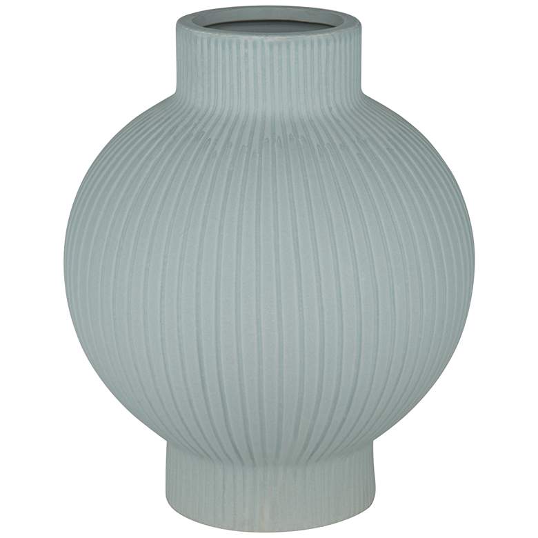 Image 1 Erica 8 1/2" High Matte Green Ceramic Decorative Vase