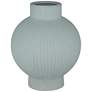 1_Erica 8 1/2" High Matte Green Ceramic Decorative Vase